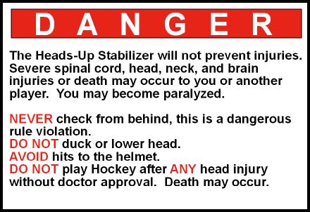 hockey danger label